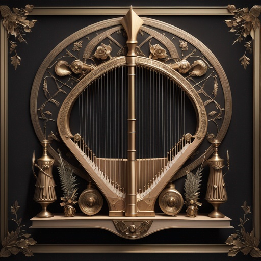 "Photorealistic orthographic right side view of a harp-based brass orchestra instrument, 4K resolution:
• Camera: orthographic projection, exakt 90° von der Front, zentriert auf das Instrument, keine Randabschneidung.
• Hintergrund: nahtlos reines Weiß (RGB 255,255,255), keine Texturen oder Schattenwurf auf Hintergrund.
• Beleuchtung: Drei-Punkt-Studio-Setup mit weichem Key-Light (links oben), Fill-Light (rechts vorne, 50 % Intensität) und Rim-Light (hinten rechts, betont Kanten).
• Rahmen: Geradliniger Harfenkörper aus hellem Eichenholz mit sichtbarer Maserung (Subsurface Scattering 0,05), vier Holzbögen, Höhe ~1 m, Breite ~0.6 m.
• Saiten: 12 parallele Metallsaiten (Dicke 2 mm, Edelstahl mit leicht matter Oberfläche), gleichmäßig von oben nach unten gespannt.
• Luftreservoir: UV-Sphere (Radius 0.05 m) hinter dem Mundstück in der Harfenmitte, Messing-Shader (Metallic 1.0, Roughness 0.1).
• Mundstück: konischer Messing-Zylinder (Länge 0.1 m, Durchmesser oben 0.03 m, unten 0.02 m), zentriert an der Unterseite der Holzbasis.
• Ventilhebel: 12 kleine Messinghebel (Zylinder 0.02 m × 0.005 m), je einer pro Saite, im Abstand von 0.05 m entlang des Holzkörpers.
• Hörner (von links nach rechts in dieser Seitenansicht, oberes Halbkreis-Layout):
– 1 Trompete (Rohrlänge 0.5 m, Trichter Ø 0.15 m)
– 1 Flügelhorn (Rohrlänge 0.6 m, Trichter Ø 0.18 m, leicht kegelförmig)
– 1 Kornett (Rohrlänge 0.45 m, Trichter Ø 0.14 m, kompakter Windungskörper)
– 1 Mellophon (Rohrlänge 0.8 m, Trichter Ø 0.2 m, im Winkel 45° nach oben)
– 1 Waldhorn (French Horn) (Rohr verschlungen: 1.2 m, Trichter Ø 0.22 m, geöffneter Bogen)
– 1 Posaune (Tenor) (Rohrlänge 1.0 m mit Mini-Slide, Trichter Ø 0.25 m)
– 1 Posaune (Bass) (Rohrlänge 1.2 m mit Slide, Trichter Ø 0.3 m)
– 1 Euphonium (Rohr verschlungen: 1.1 m, Trichter Ø 0.28 m)
– 1 Sousaphon (Rohrkörbe: 1.4 m, Trichter Ø 0.35 m, umschließt grob die Harfenbasis)
– 1 Tuba (Rohr verschlungen: 1.5 m, Trichter Ø 0.4 m)
• Rohr-Verbindungen: feine Messingleitungsrohre (Durchmesser 0.015 m), sichtbar von Ventilen im Holz zur Unterseite der Hörner; gleichmäßig in 4 Ebenen angeordnet.
• Materialien:
– Holz: oak_diffuse.jpg + leichtes Bump-Map,
– Metall: Principled BSDF (Base Color #D4AF37, Metallic=1, Roughness=0.15),
– Reflektionen: weiche, aber klare Highlights an allen Metallflächen.
• Schatten: sanfte, weiche Ground-Shadows direkt unter dem Instrument, keine harten Kanten.
• Komposition: Instrument zentriert, waagrechter Bildausschnitt, 10 % Randabstand oben und unten, 15 % rechts und links."
)